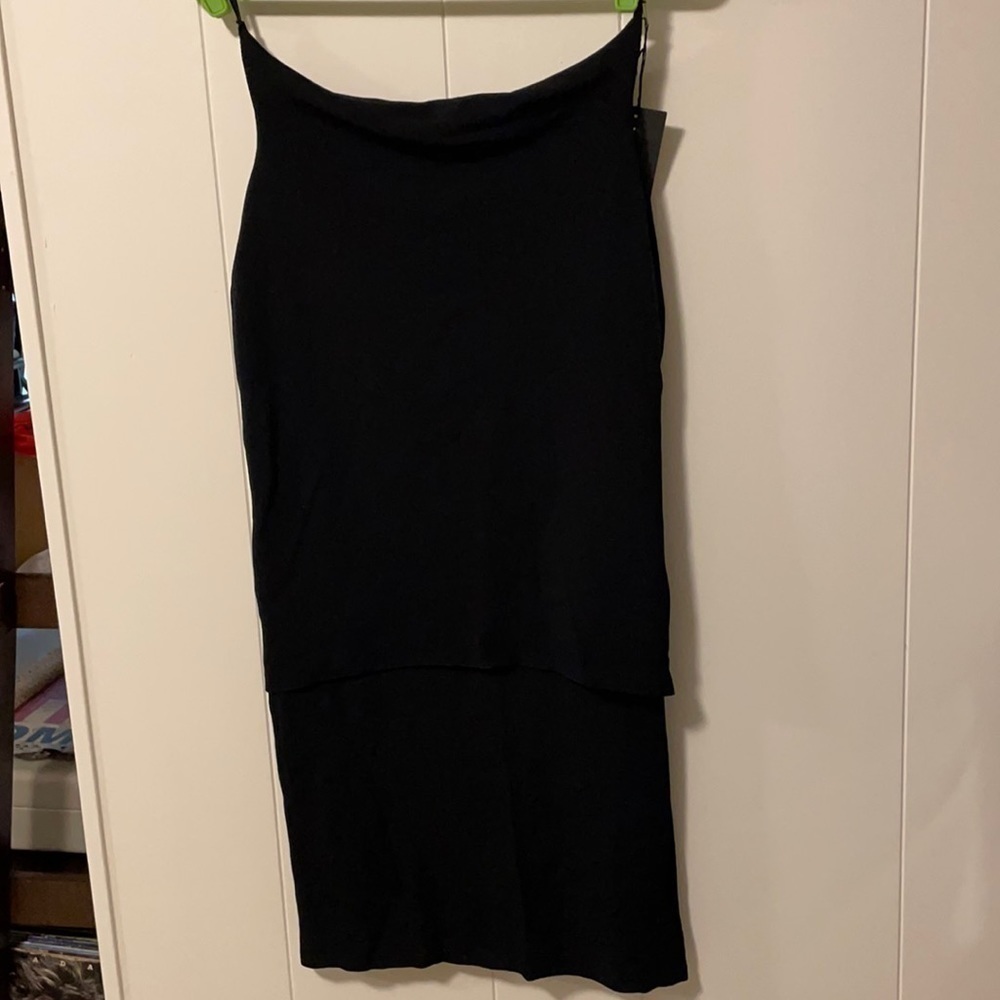 NWT MOYURU Tube Rayon Nylon Blend Skirt With Overlap Flap Unique Vintage